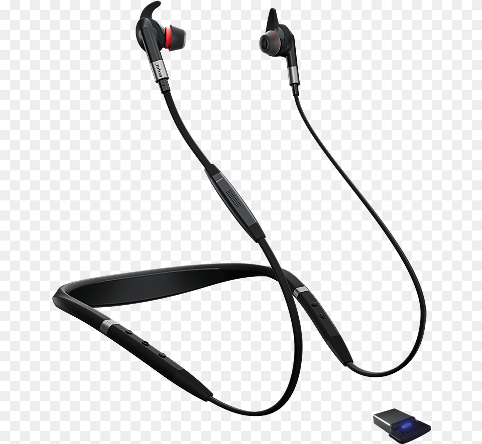 Jabra Evolve 75e Ms Amp Link, Electrical Device, Microphone, Electronics, Headphones Free Png Download
