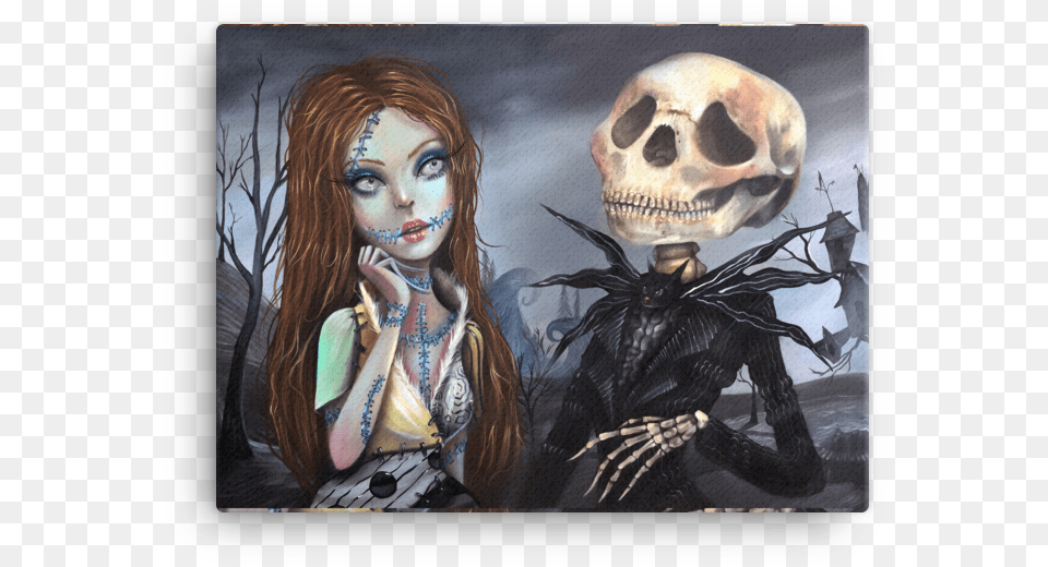 Jack And Sally Canvas Canvas, Adult, Person, Female, Woman Free Png Download