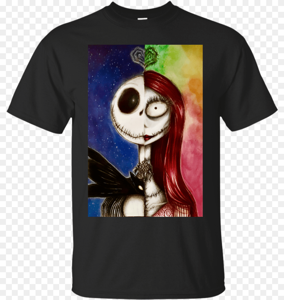 Jack And Sally Download Nightmare Before Christmas, Clothing, T-shirt, Adult, Female Png Image