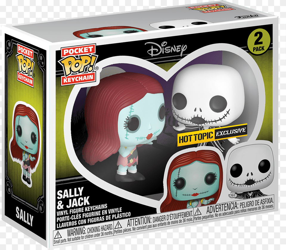 Jack And Sally Keychain Pop, Baby, Person, Face, Head Free Png