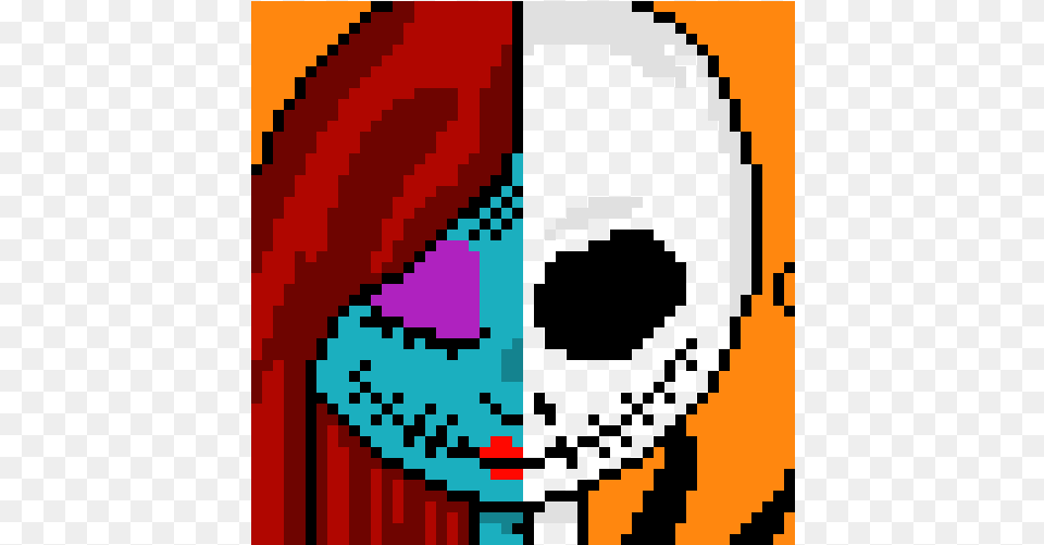 Jack And Sally Nightmare Before Christmas Pixel Art, Modern Art, Sticker, Graphics, Qr Code Free Png Download