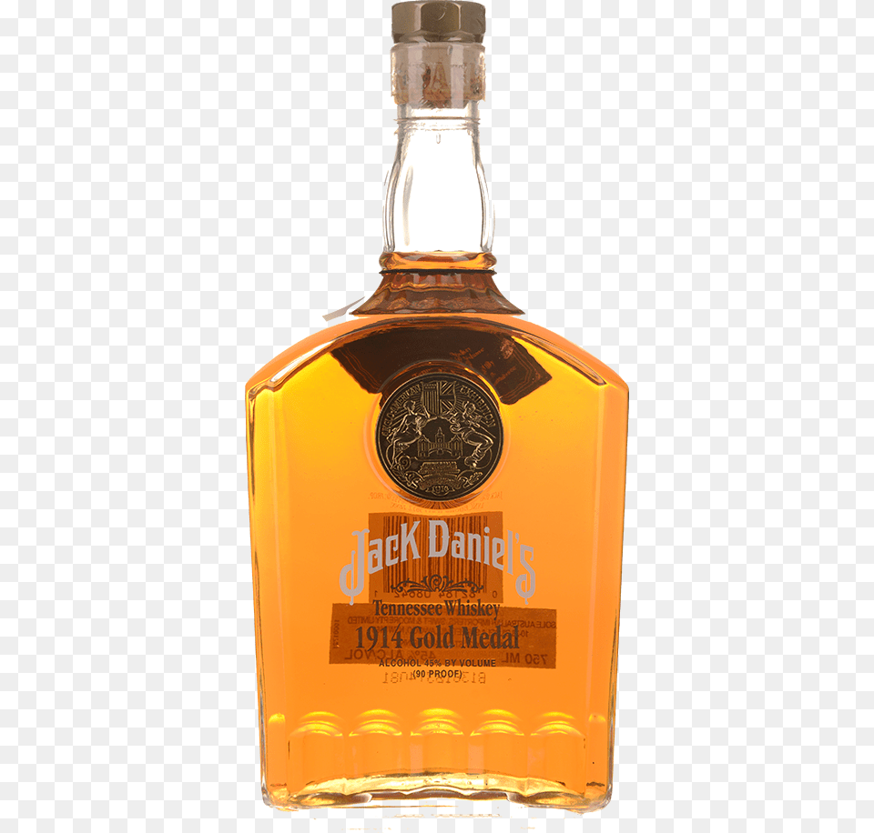 Jack Daniel39s 1914 London England Gold Medal Tennessee Tennessee Whiskey, Alcohol, Beverage, Liquor, Bottle Free Png