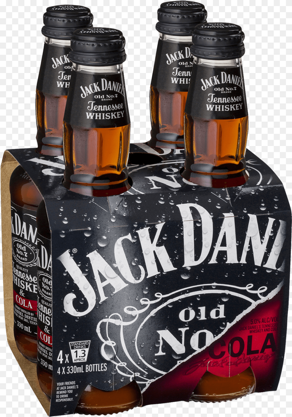 Jack Daniel39s Tennessee Whiskey Amp Cola Bottle 330ml Jack Daniels And Cola, Alcohol, Beer, Beer Bottle, Beverage Free Png