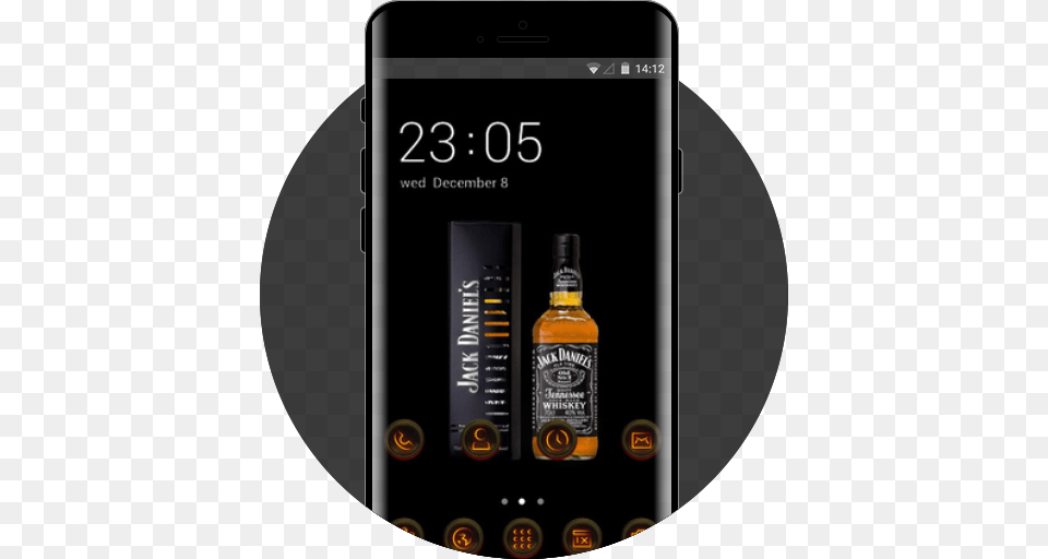 Jack Daniels Android Theme U Launcher, Alcohol, Beverage, Electronics, Liquor Free Png Download