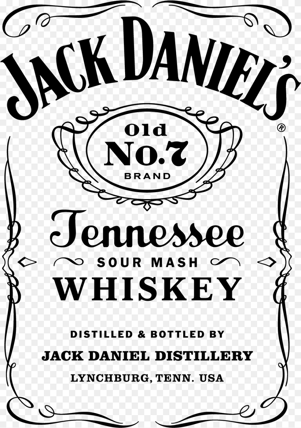 Jack Daniels Clipart Whiskey Bottle Jack Daniels Label White, Advertisement, Clothing, Poster, Vest Free Transparent Png