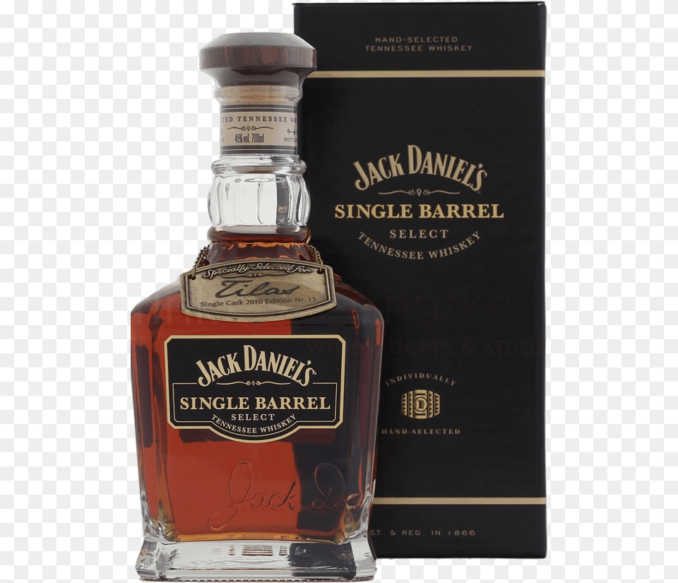 Jack Daniels Hand Selected Single Barrel, Alcohol, Beverage, Liquor, Whisky Png Image