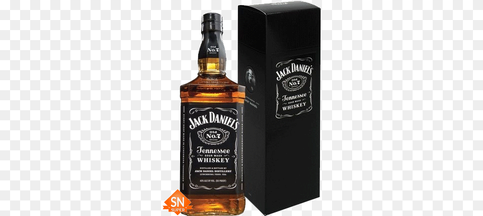 Jack Daniels No 7 1 Litre, Alcohol, Liquor, Beverage, Whisky Free Transparent Png