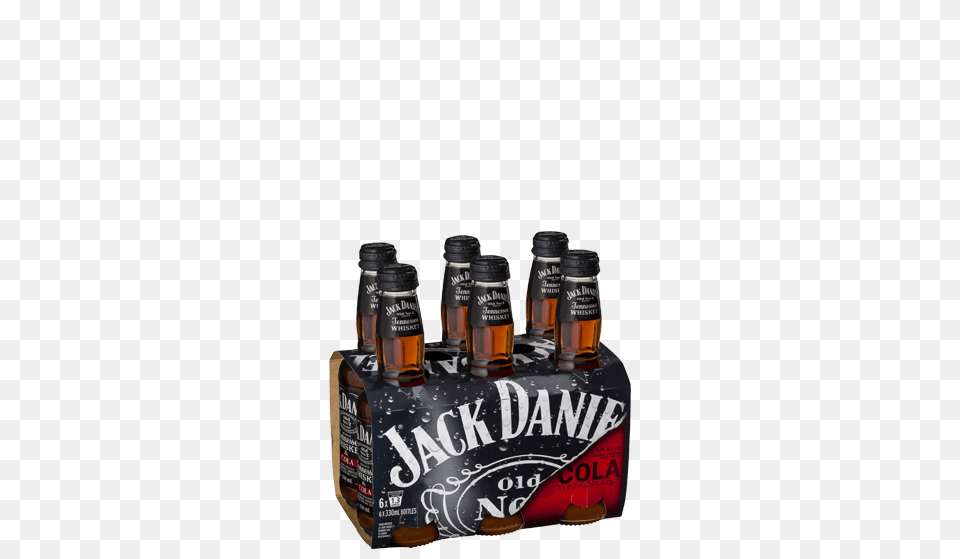 Jack Daniels Rtd With Cola Pack Bottles, Alcohol, Beer, Beverage, Beer Bottle Free Png Download