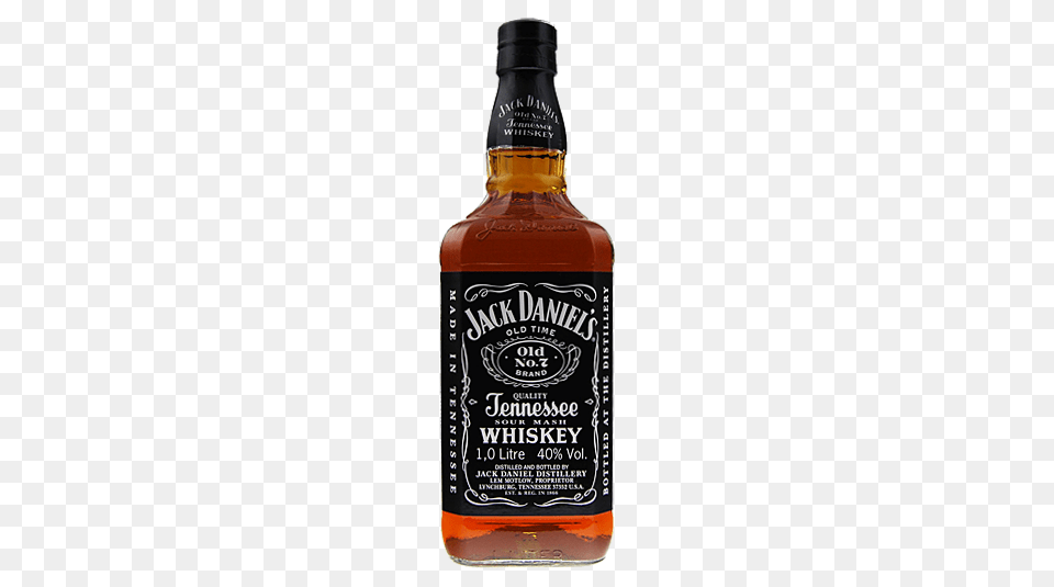 Jack Daniels Tennessee Whiskey Liter, Alcohol, Beverage, Liquor, Whisky Free Png