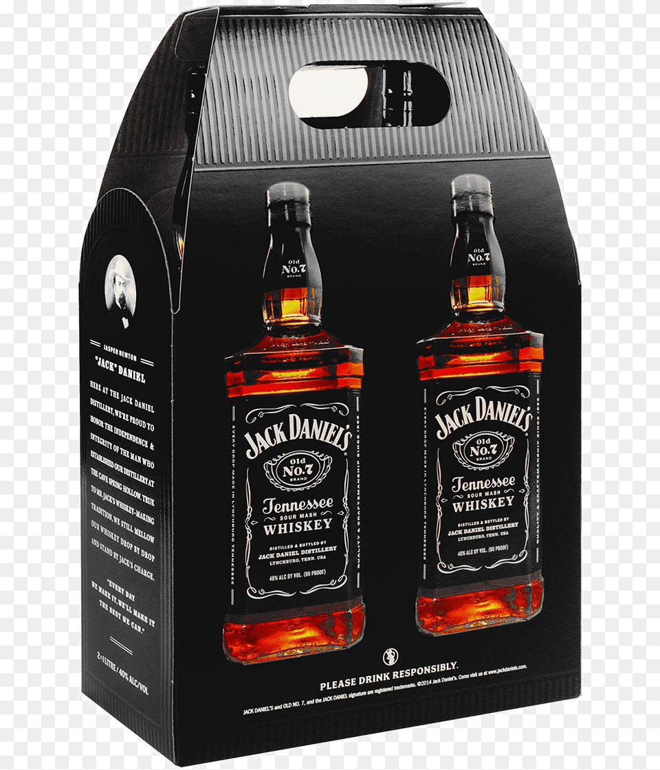 Jack Daniels Twin Pack, Alcohol, Beverage, Liquor, Whisky Free Png