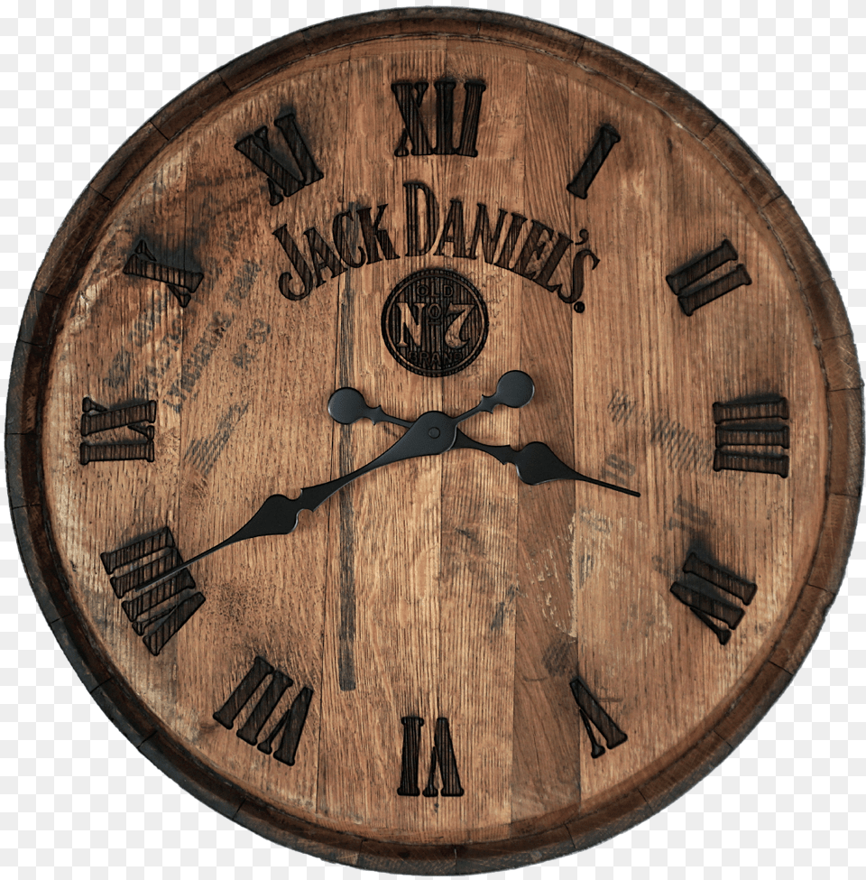 Jack Danielu0027s Barrel Head Clock Logo, Wall Clock, Analog Clock Free Png Download