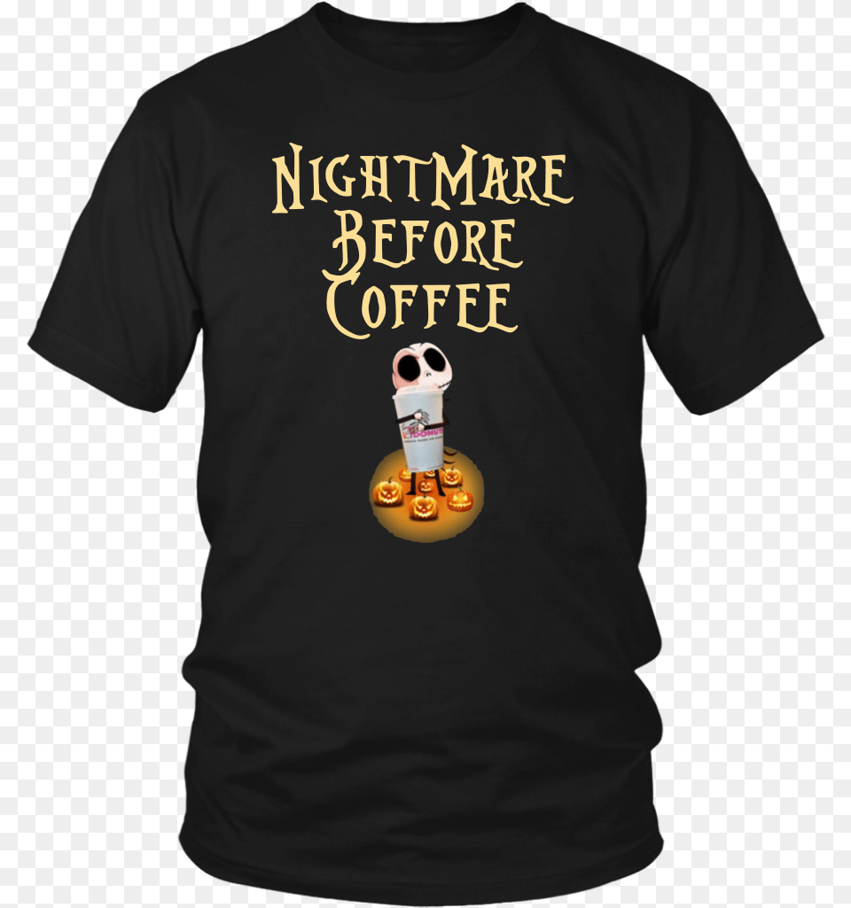 Jack Hug Dunkin Donuts Nightmare Before Coffee T Shirt, Clothing, T-shirt Png Image