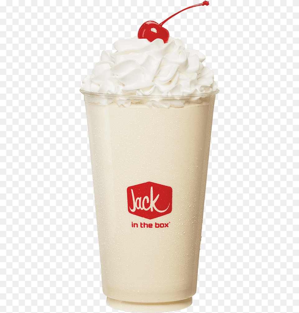 Jack In The Box Jack In The Box Vanilla Shake, Cream, Dessert, Food, Whipped Cream Png Image