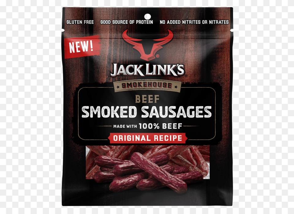 Jack Links Smoked Sausage, Advertisement, Poster, Food, Meat Free Png