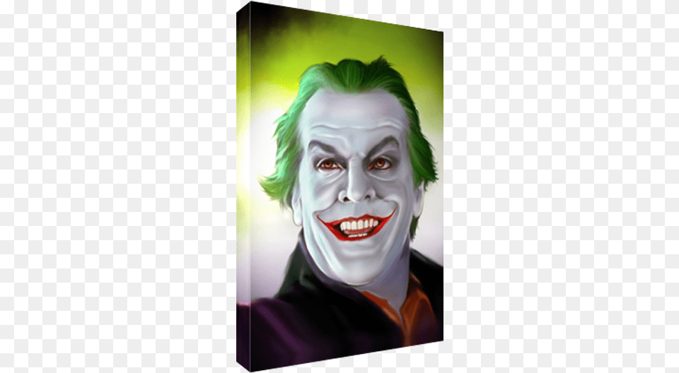 Jack Nicholson Joker Canvas, Adult, Portrait, Photography, Person Free Png Download