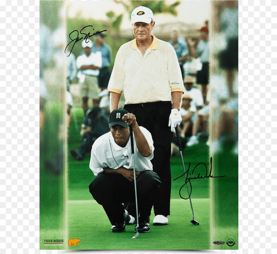 Jack Nicklaus Amp Tiger Woods Autographed Match, Hat, Baseball Cap, Cap, Clothing Png Image