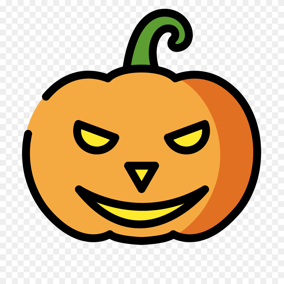 Jack O Lantern Emoji Clipart, Food, Plant, Produce, Pumpkin Free Png