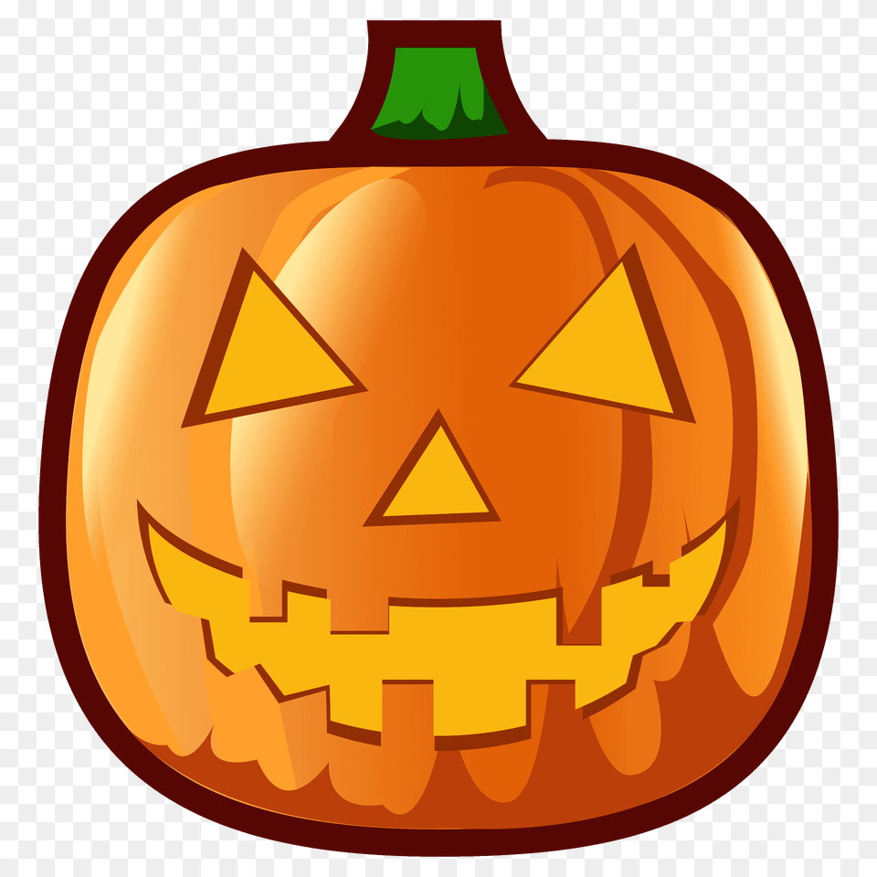 Jack O Lantern Emoji Clipart, Plant, Food, Vegetable, Pumpkin Png