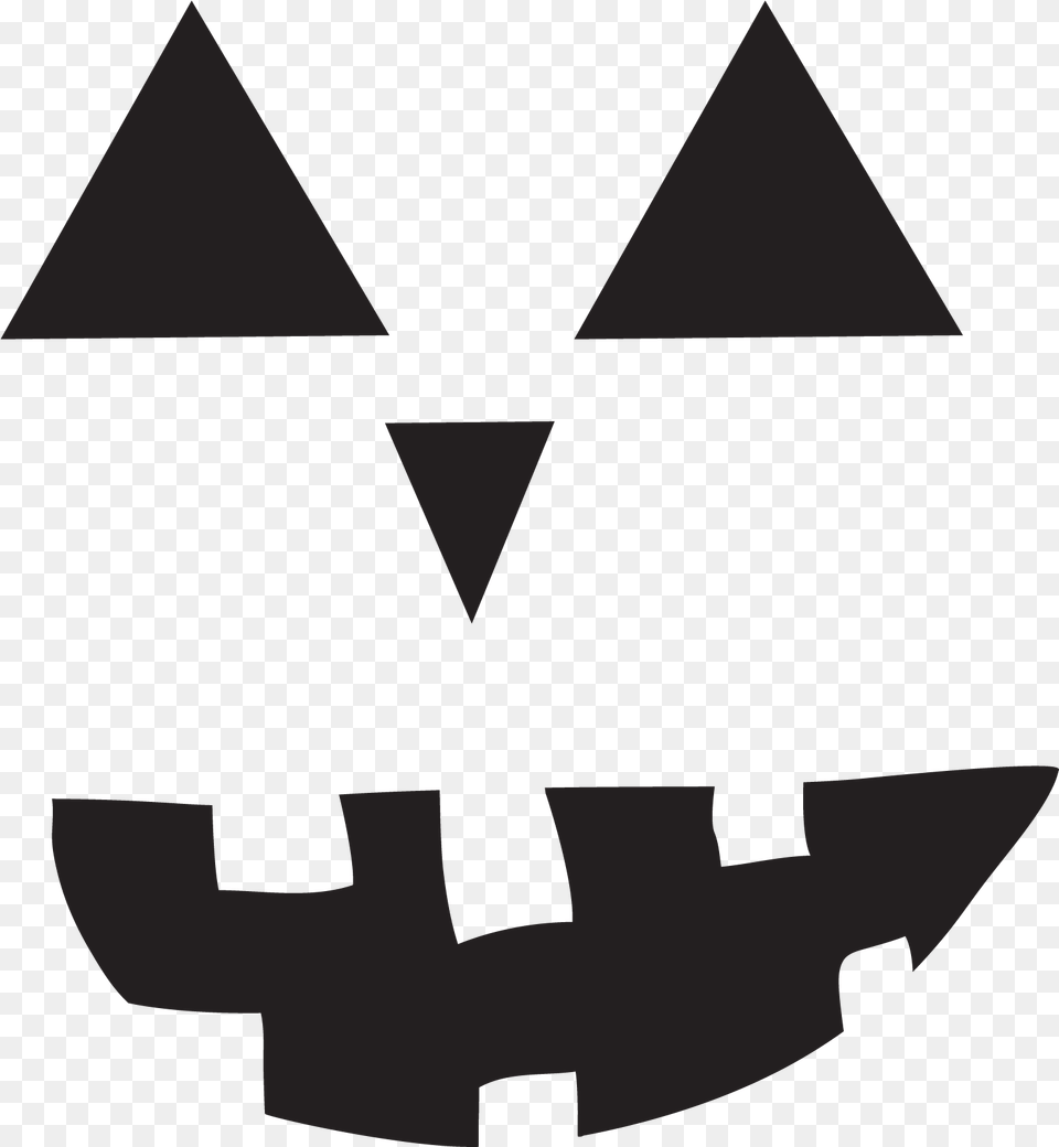 Jack O Lantern Face Wall Quotesamptrade Decal Wallquotescom Jack O Lantern Face, Electronics, Hardware, Symbol, Triangle Png Image