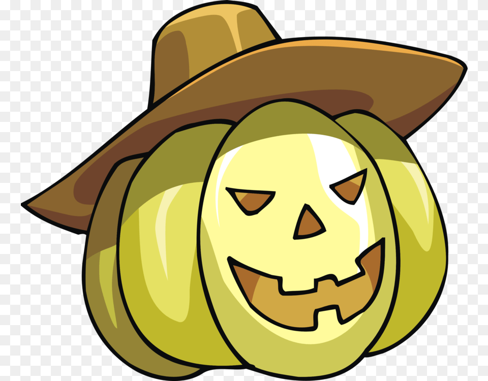 Jack O Lantern Halloween Pumpkin Cartoon Trick Or Treating, Clothing, Hat, Face, Head Free Png Download