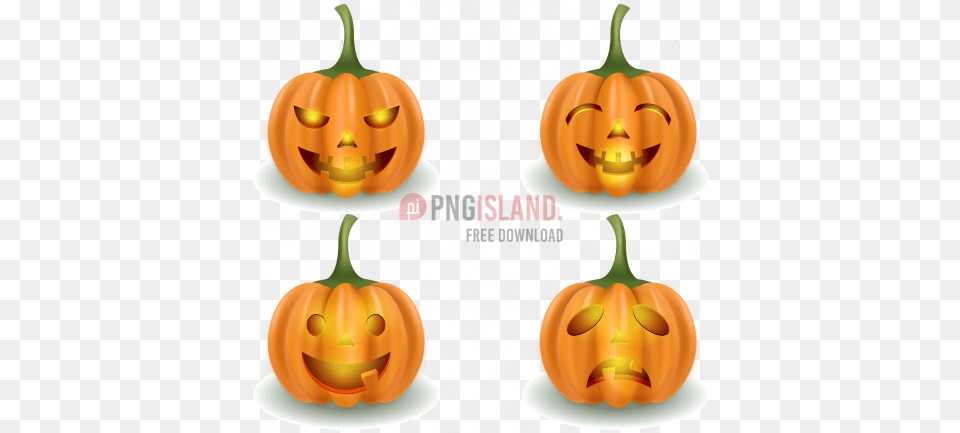 Jack O Lantern Pumpkin Image With Transparent Background Halloween, Food, Plant, Produce, Vegetable Free Png