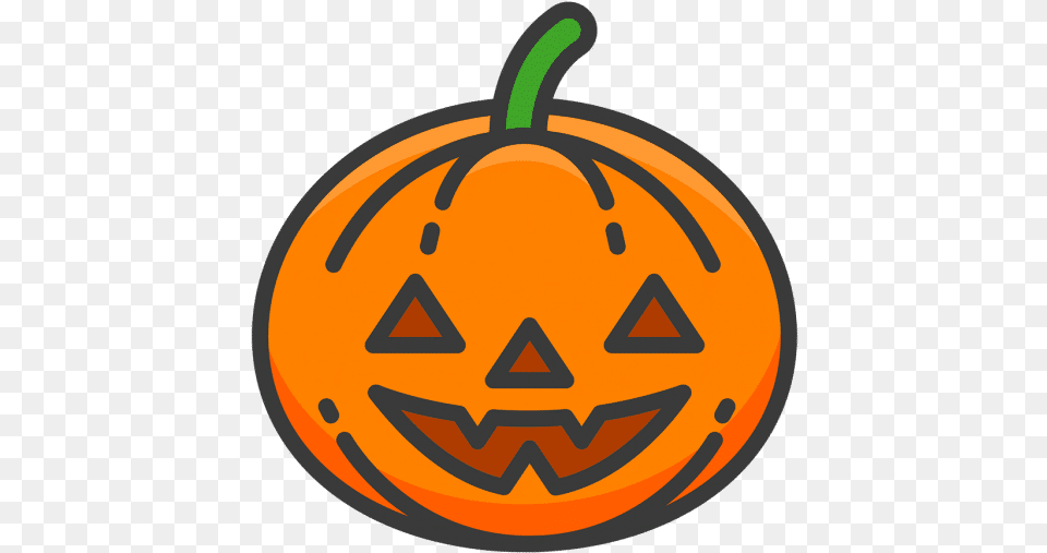 Jack O Lantern Pumpkin Vector Icon Citrouille Orange A Imprimer, Food, Plant, Produce, Vegetable Png Image