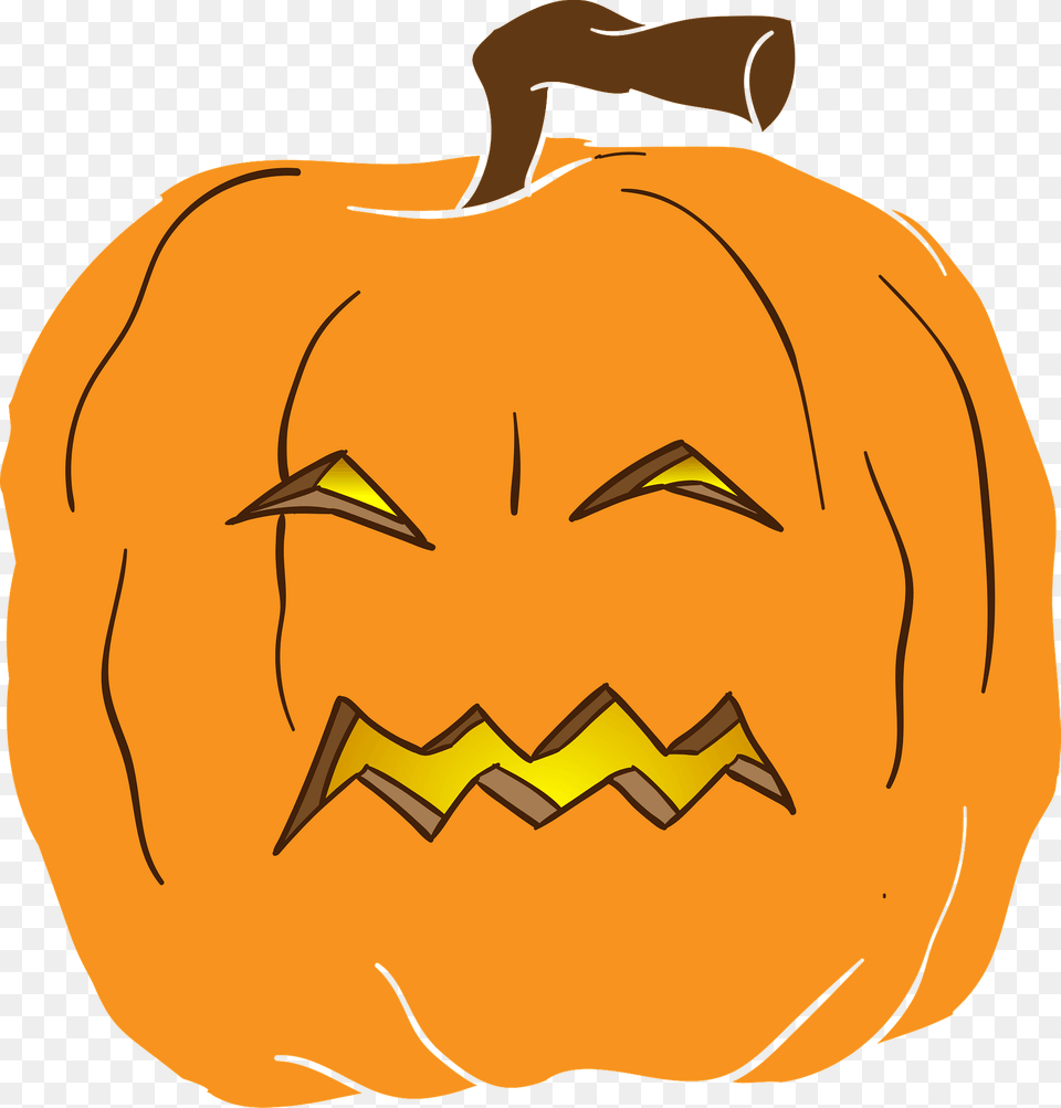 Jack O39 Lantern Lit Up Inside Clipart, Food, Plant, Produce, Pumpkin Free Png