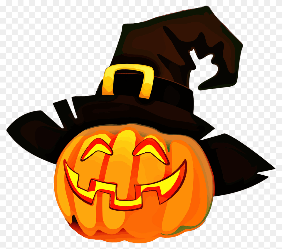 Jack O39 Lantern Wearing A Witch Hat Clipart, Bulldozer, Machine, Festival, Halloween Free Png