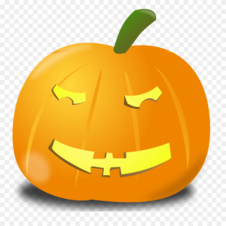 Jack O39 Lantern With A Puzzled Expression Clipart, Food, Plant, Produce, Pumpkin Free Png