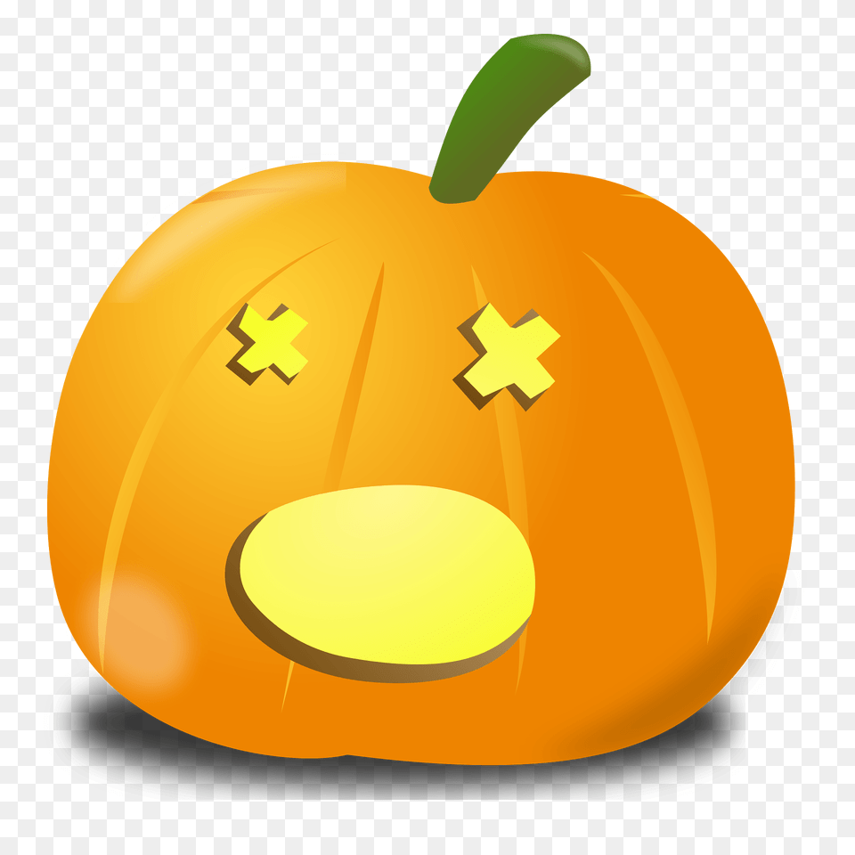 Jack O39 Lantern With An Amazed Expression Clipart, Food, Plant, Produce, Pumpkin Free Transparent Png