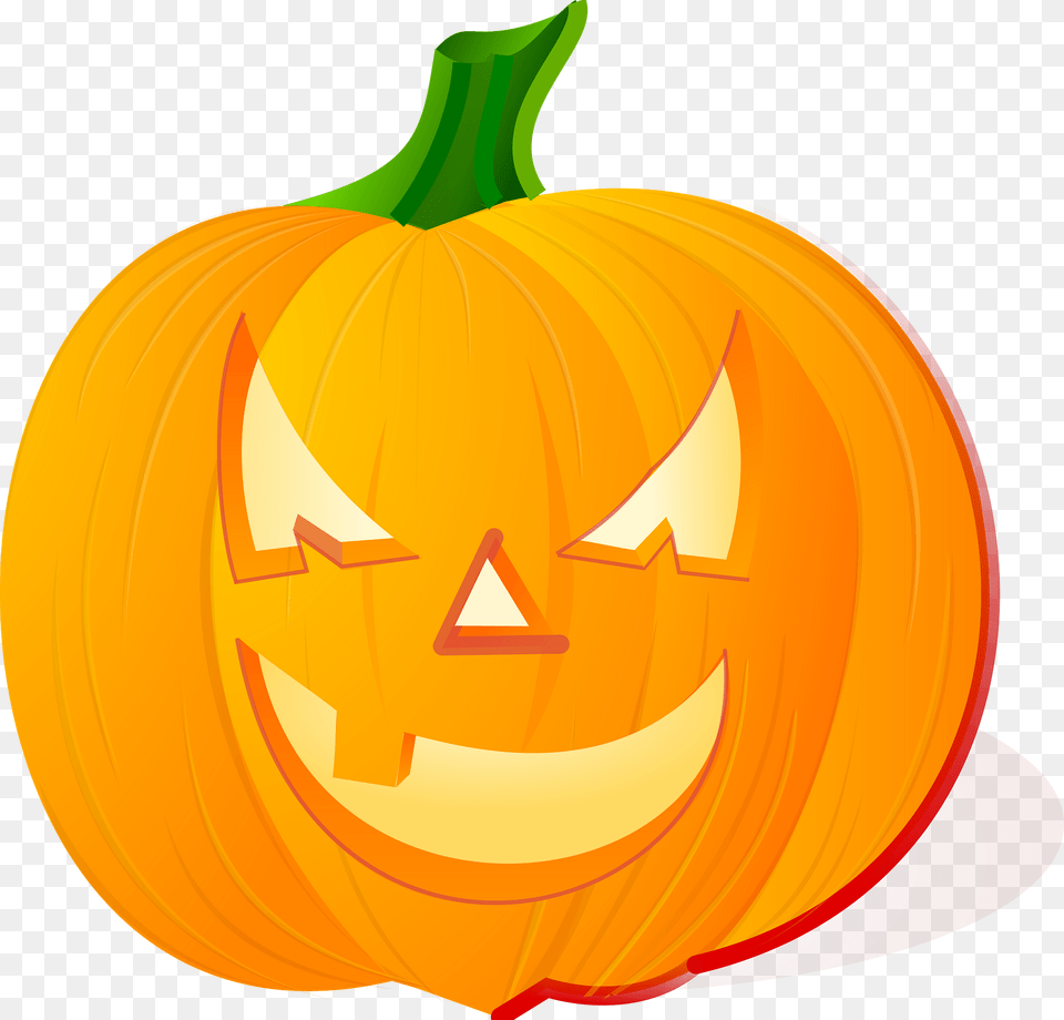 Jack O39 Lantern With An Evil Expression Clipart, Festival, Food, Plant, Produce Png Image