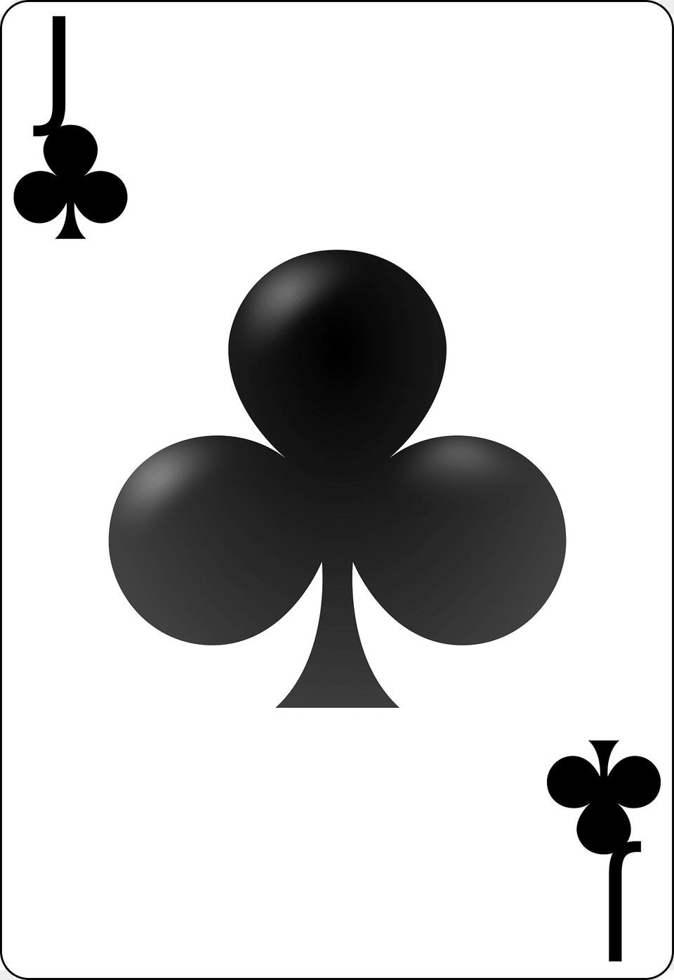 Jack Of Clubs Clipart, Silhouette, Stencil Free Transparent Png