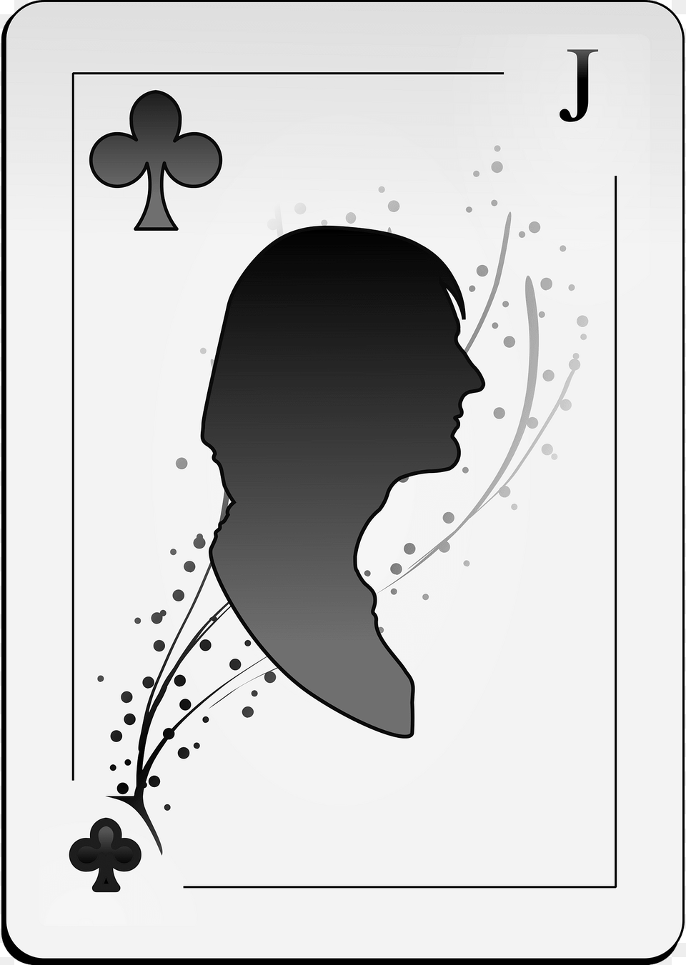 Jack Of Clubs Clipart, Silhouette, Art, Graphics, Text Png