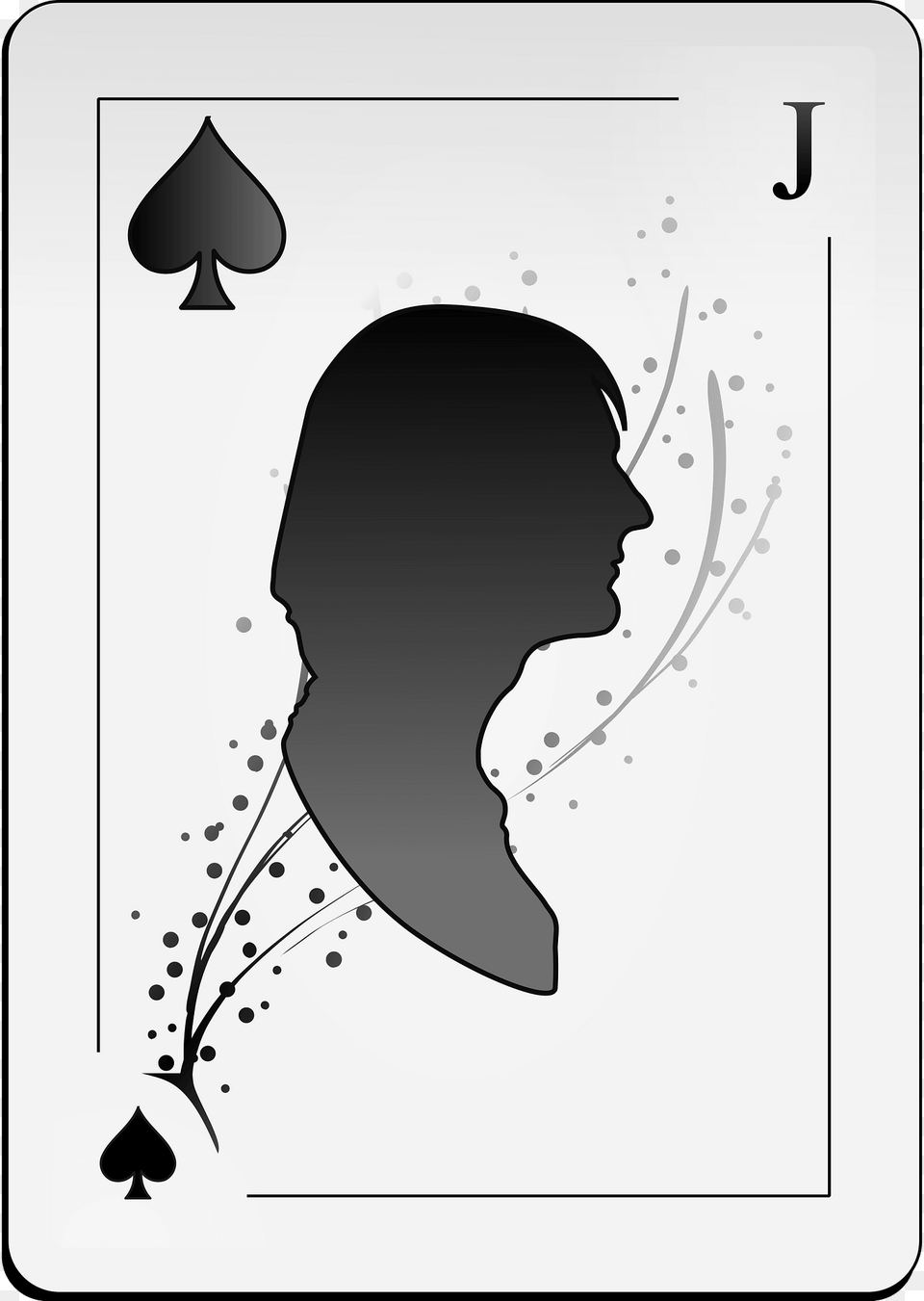 Jack Of Spades Clipart, Silhouette, Art Png Image