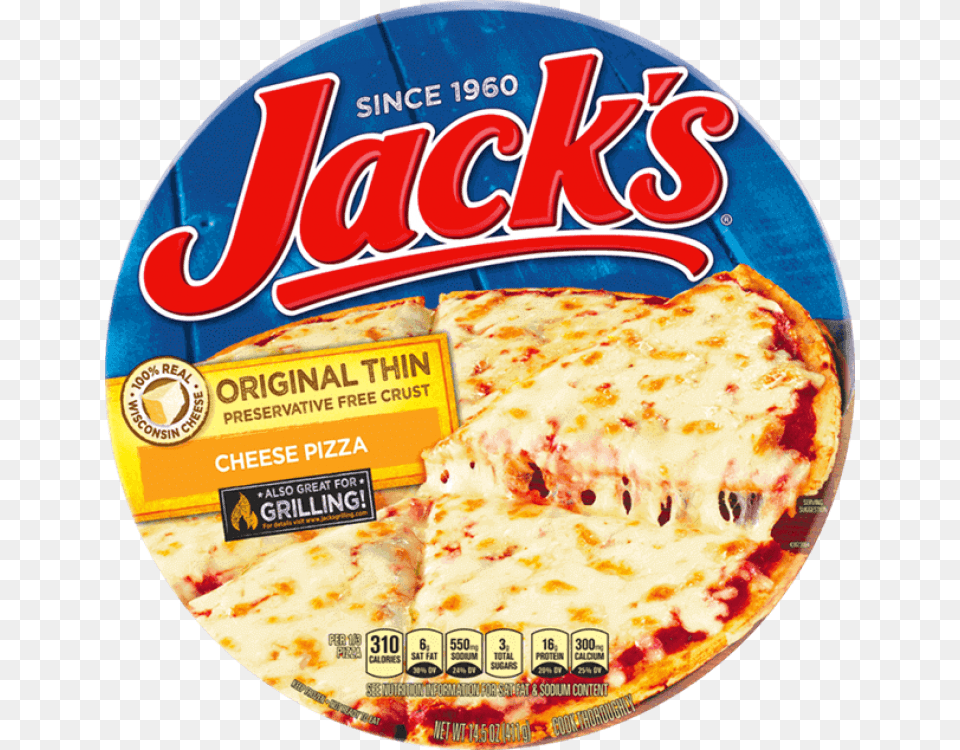 Jack S Original Thin Crust Jack39s Cheese Pizza Nutrition Label, Food, Disk Png