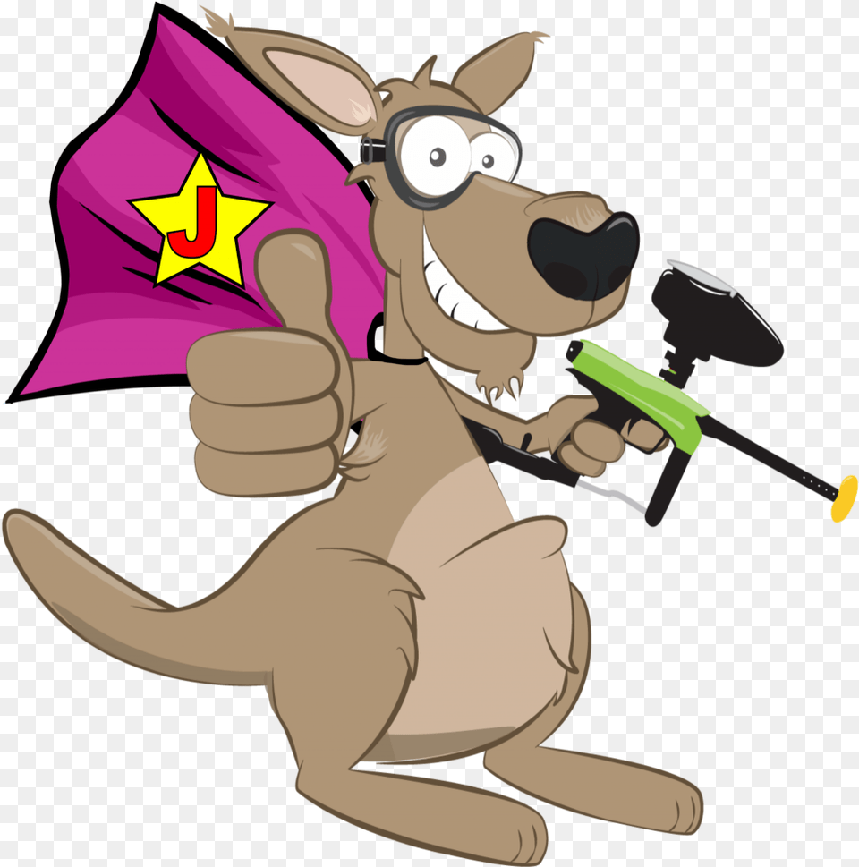 Jack S Paintball Super Hero Kangaroo Superhero Kangaroo Cartoon, Animal, Mammal Free Png