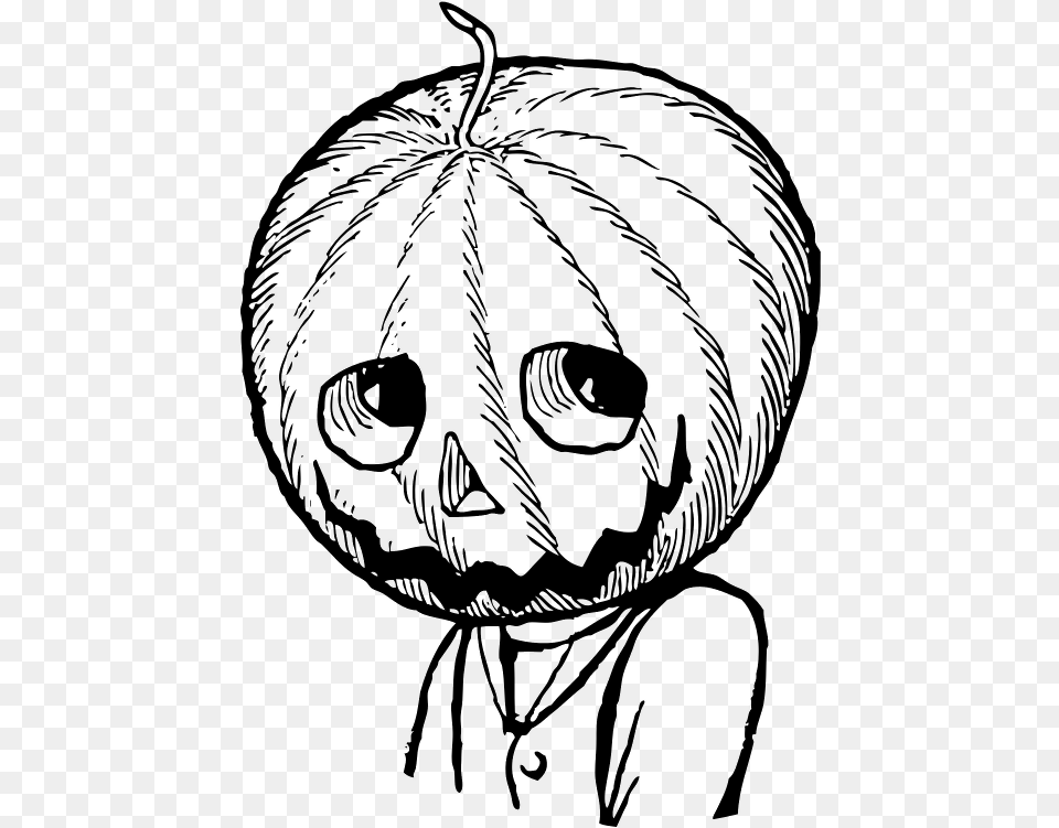 Jack S Pumpkin Head Bua Za No Arovnic Pobarvanka, Gray Png