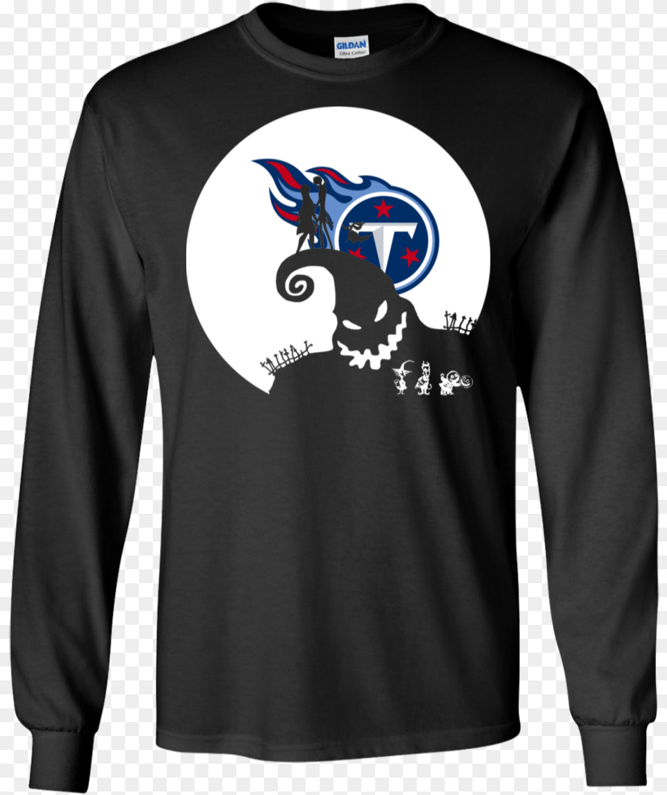 Jack Skellington And Sally Tennessee Titans Halloween Shirt, T-shirt, Clothing, Sleeve, Long Sleeve Free Transparent Png
