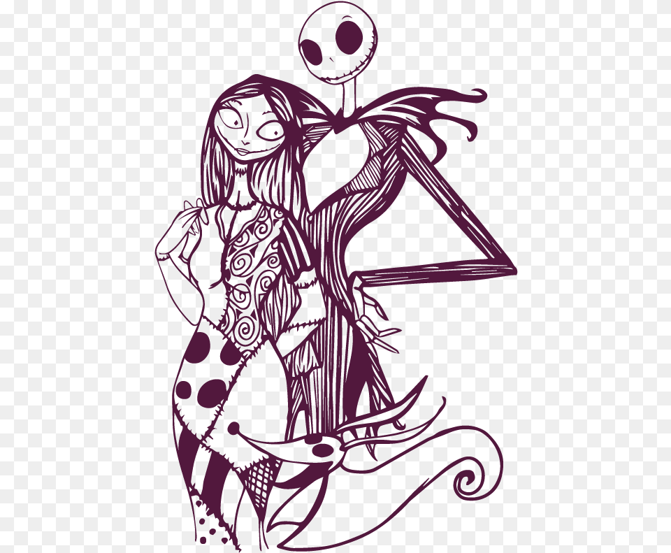 Jack Skellington Nightmare Before Drawing Sally The Nightmare Before Christmas, Purple, Art, Graphics, Person Png Image