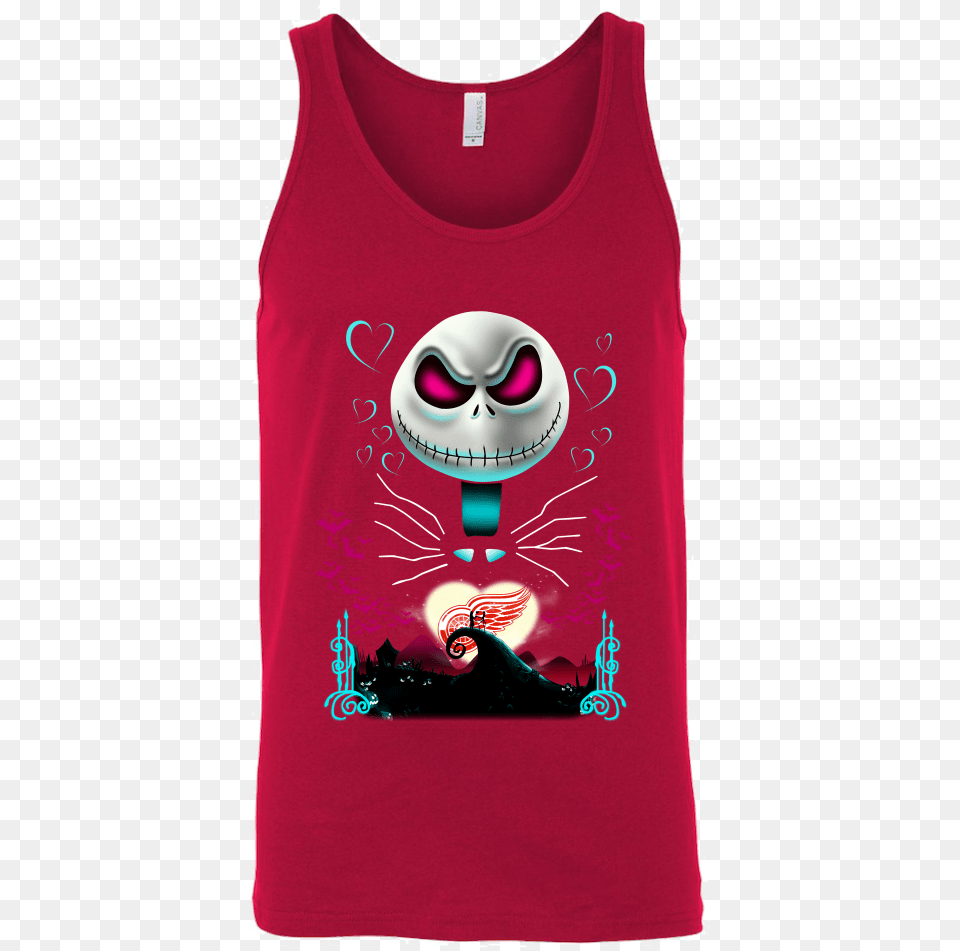 Jack Skellington Sally Detroit Red Wings The Nightmare Training To Be All Might, Clothing, Tank Top, T-shirt, Shirt Free Png