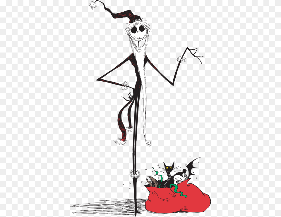 Jack Skellington Sandy Claws, Art, Book, Comics, Publication Free Png