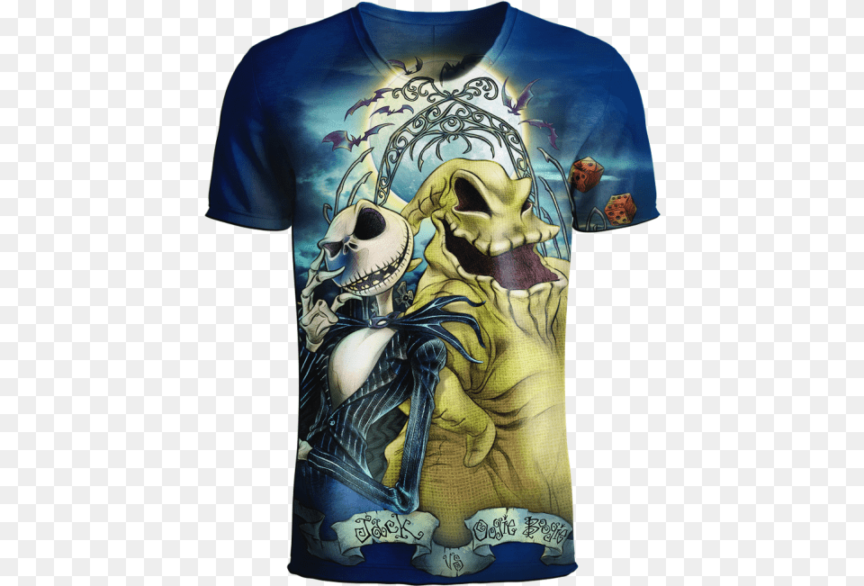 Jack Skellington T Shirt Nightmare Before Christmas Jack And Oogie Boogie, Clothing, T-shirt, Adult, Male Free Png Download