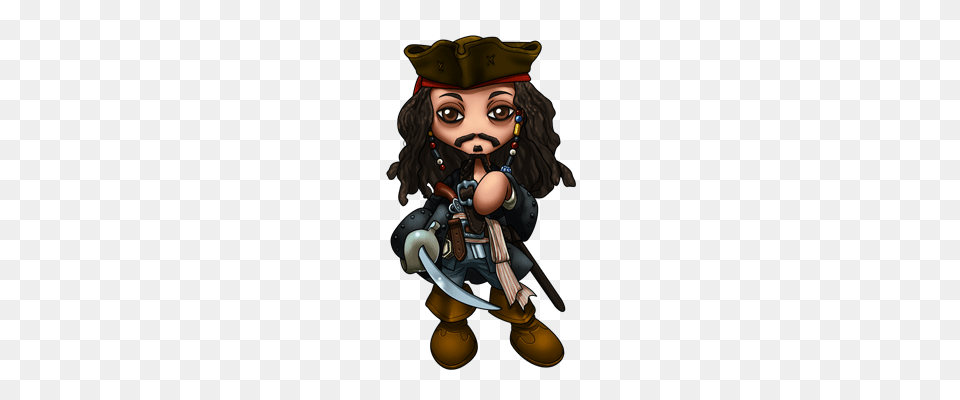 Jack Sparrow Chibi, Person, Pirate Free Png Download