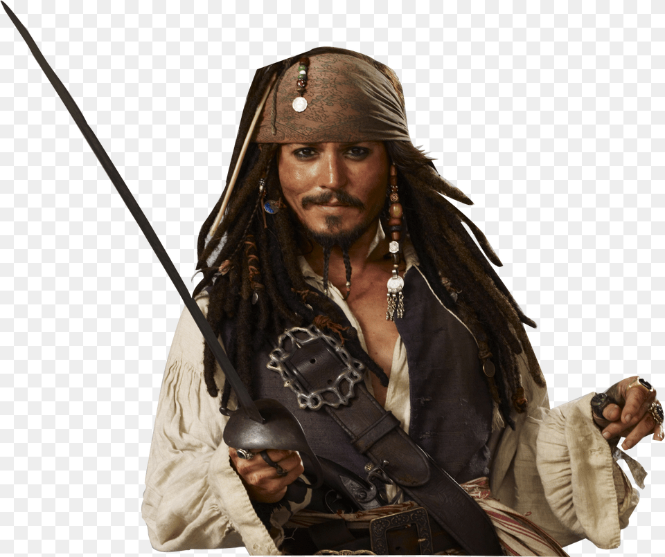 Jack Sparrow Download Captain Jack Sparrow, Sword, Weapon, Person, Pirate Free Transparent Png