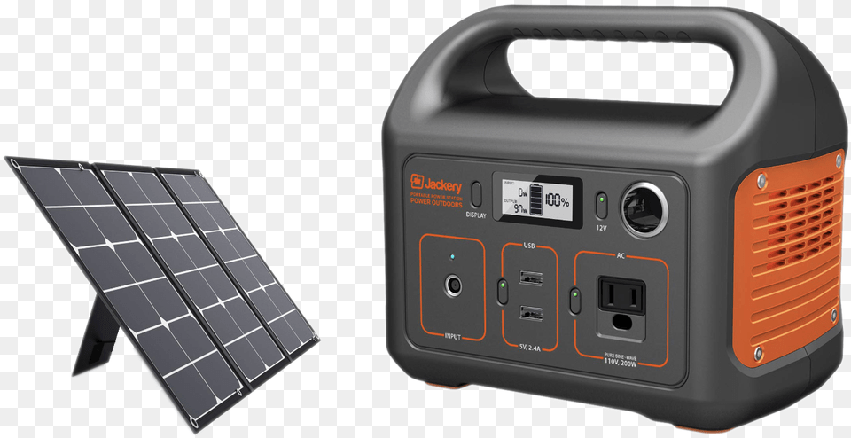 Jackery Portable Power Station, Electrical Device, Solar Panels, Machine, Camera Free Png Download