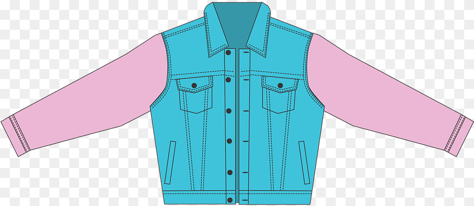 Jacket Blue Fashion Denim Style Clothing Colorful Pattern, Long Sleeve, Shirt, Sleeve, Vest Free Transparent Png