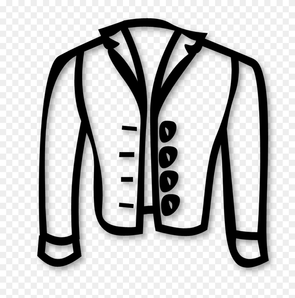 Jacket Clipart Coloring, Gray Free Png Download