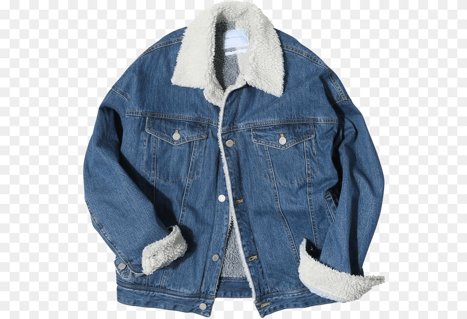 Jacket Fur Coat Jeanjacket Denim Jean Denimjacket Furco, Clothing, Pants, Vest, Blazer Png