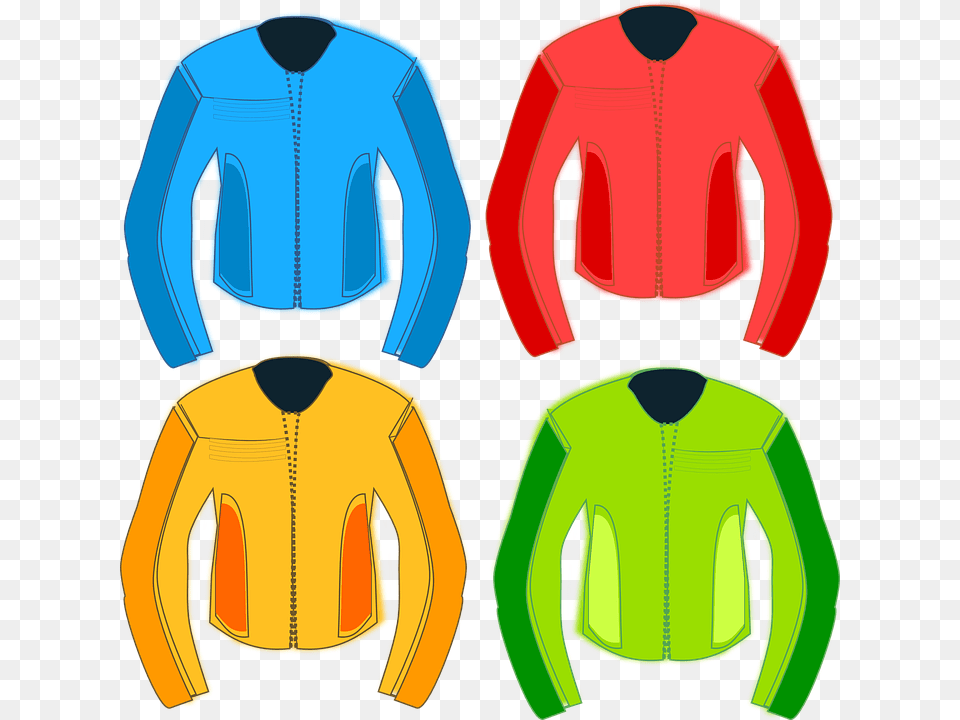 Jacket Motorcycle Protection Suit Leather Colors Rider Jacket Clip Art, Clothing, Coat, Knitwear, Long Sleeve Free Png