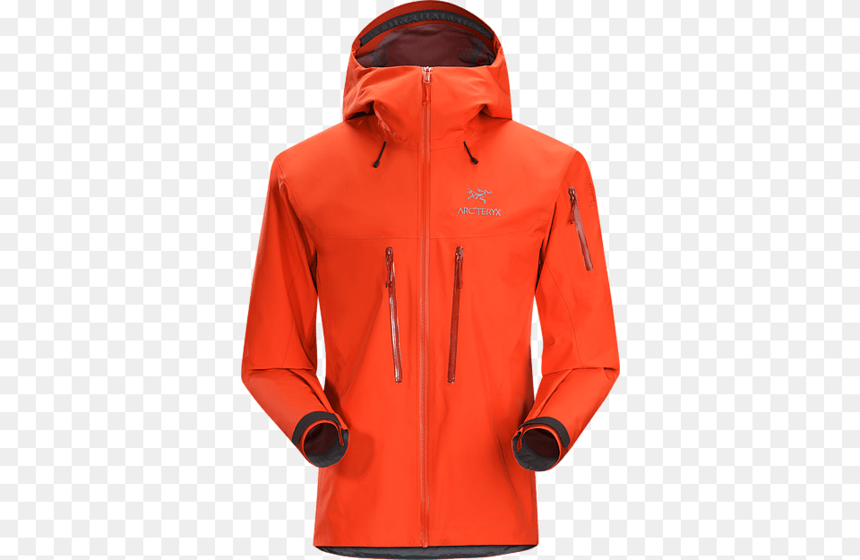 Jacket Rain Orange, Clothing, Coat, Hoodie, Knitwear Free Transparent Png